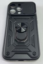Armor Case With Curtain for Apple Iphone 14 Pro Чорний