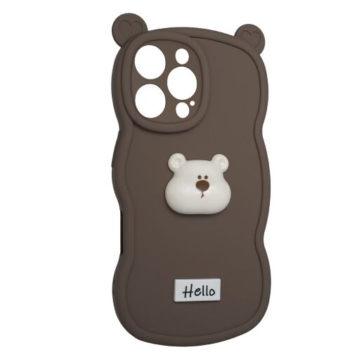 Силікон Hello Bear для Apple iPhone 16 Pro Brown