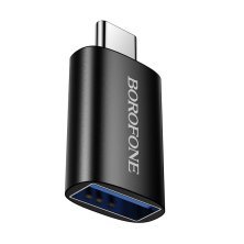 Переходник OTG Borofone BV26C Type-C - USB 3.0 (черный)