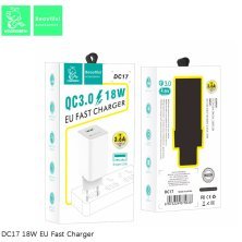 Мережевий зарядний пристрій DENMEN DC17 3.6A USB QC3.0 18W