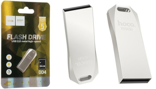 Флеш-память HOCO UD4 (USB2.0/16Gb) (стальной)