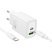 Мережевий зарядний пристрій HOCO N63 TYPE-C PD 30W + USB QC 3.0 + КАБЕЛЬ TYPE-C - TYPE-C, білий