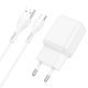 Мережевий зарядний пристрій HOCO C96A USB 2.1A + КАБЕЛЬ USB - Type-C білий