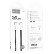 USB-C кабель HOCO X104 60W 1 МЕТР Type-C - Type-C ЧОРНИЙ