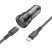 Автомобільний зарядний пристрій BOROFONE BZ25 TYPE-C PD 38W / USB QC3.0 + кабель TYPE-C - TYPE-C, чорний
