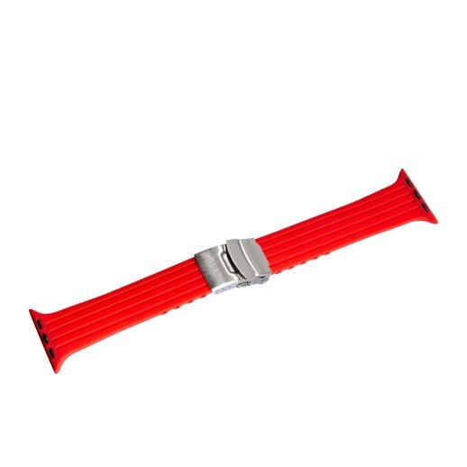 Силіконовий чохолРемінець and Metal Lok для Apple Watch 38/40/41 mm Red