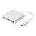 Адаптер-концентратор HOCO HB14 Easy Use Type-C - USB3.0 + HDMI + PD, алюминиевый корпус (серый)