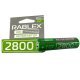 Акумулятор Rablex 18650 Li-Ion ICR18650 2800mAh TipTop 3.7V зелений в упаковці