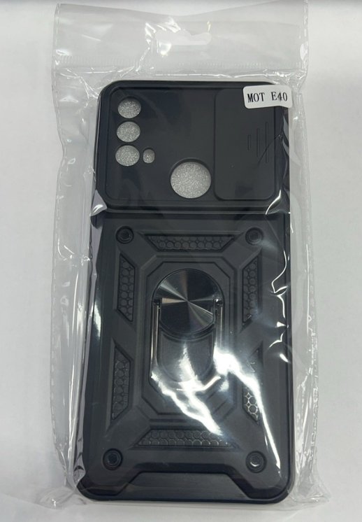 Armor Case With Curtain for Motorola E40 4G Dark Blue