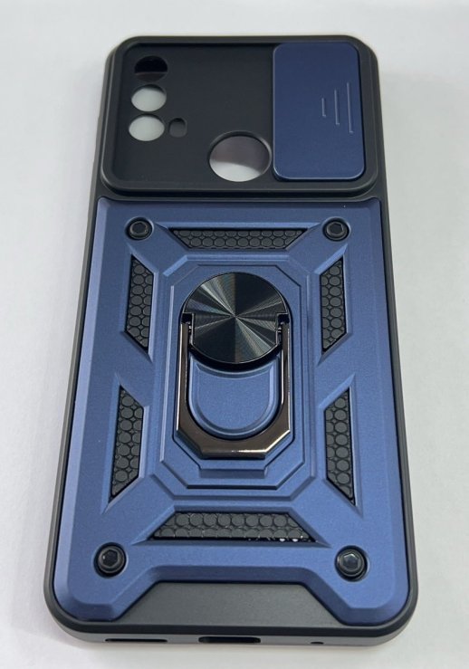 Armor Case With Curtain for Motorola E40 4G Dark Blue