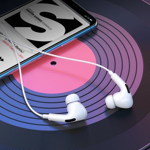 Навушники HOCO M1 Pro Original Series для iPhone (Lightning), дротові, з мікрофоном, білі