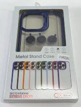 Чехол Metal Stand Case Apple Iphone 14 ProMax Blue 3
