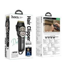 Електрична машинка для стрижки HOCO HP20 з цифровим дисплеєм, ЧОРНИЙ