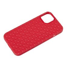 Накладка Шкіра Плетіння для Apple iPhone 13/14 Red