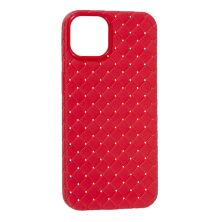 Накладка Шкіра Плетіння для Apple iPhone 13/14 Red