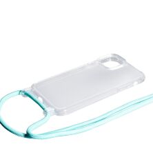 Силікон Transparent Case with Rope для Apple iPhone 13/14 Green