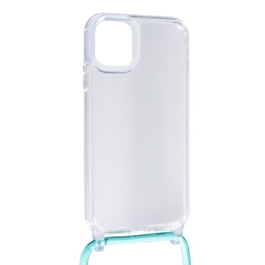 Силікон Transparent Case with Rope для Apple iPhone 13/14 Green