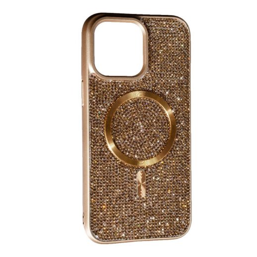 Накладка Diamond Magsafe для Apple iPhone 16 Pro Gold