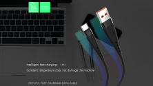 Кабель USB Denmen D57T USB - Type-C (2.4A) ЧОРНИЙ силіконовий провід