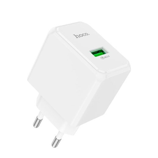 Мережевий зарядний пристрій HOCO CS12A QC3.0 USB 18W, БІЛИЙ