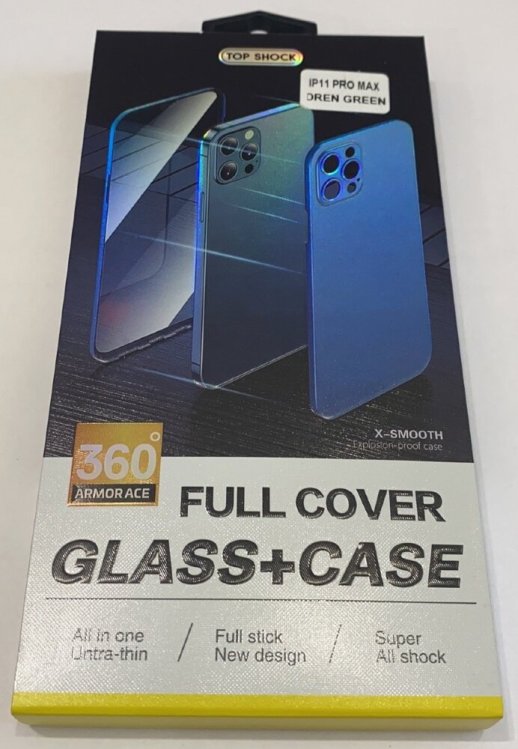 Case 360 + Screen Protector Clear for Apple Iphone 11 Pro Max Black
