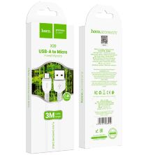 USB кабель HOCO X20 USB - micro USB 2.4A 3 метри, білий