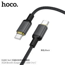USB-C Кабель HOCO X128 Type-C - Type-C 60W (1М) (черный)
