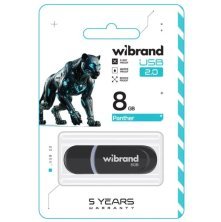 USB 2.0 WIBRAND PANTHER 8Gb BLACK