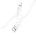 USB кабель HOCO X87 USB - Lightning SILICONE 2.4A, 1 метр, білий