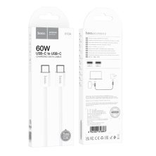 USB-C кабель HOCO X104 60W 1 МЕТР Type-C - Type-C, білий
