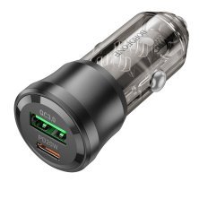 Автомобильное зарядное устройство BOROFONE BZ25 TYPE-C PD 38W / USB QC3.0, черный