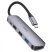 Адаптер-концентратор HOCO HB27 Type-C - USB 3.0 + 2×USB 2.0 + HDMI (HDTV) + PD, металік-сірий