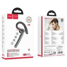 Бездротова Bluetooth-моно-гарнітура HOCO S19 Heartful з ENC (покращення голосу під час дзвінків), metal gray