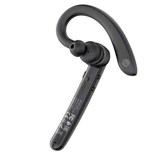 Бездротова Bluetooth-моно-гарнітура HOCO S19 Heartful з ENC (покращення голосу під час дзвінків), metal gray