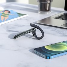 Бездротова Bluetooth-моно-гарнітура HOCO S19 Heartful з ENC (покращення голосу під час дзвінків), metal gray