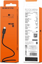 USB Cable Borofone BX16 Micro 1m Black