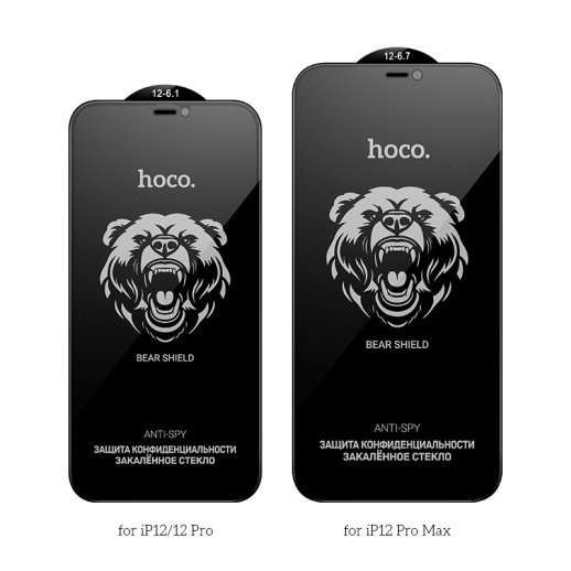Скло для телефону HOCO A777 Plus Bear Shield anti-spy APPLE iPhone 12 / 12 PRO 6,1"
