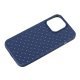 Накладка Шкіра Плетіння для Apple iPhone 13 Pro Blue